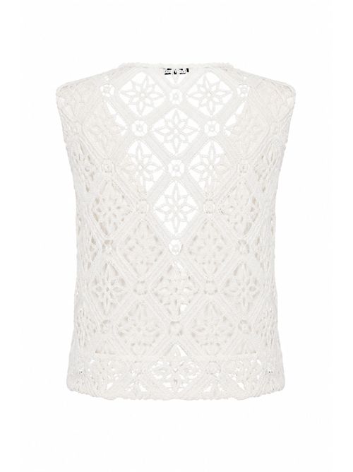 Top in maglia crochet di misto cotone Herno | BL000054D 132951100